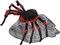 LED Red and Black Jumping Spider Animatronic | Halloween Décor | Horror Décor | 21 Inches | Moving Prop